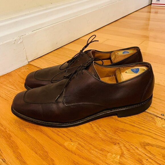 Allen Edmonds Mens Burton Brown Leather Oxford Dress Casual Shoes Lace-up 11 D main image 4